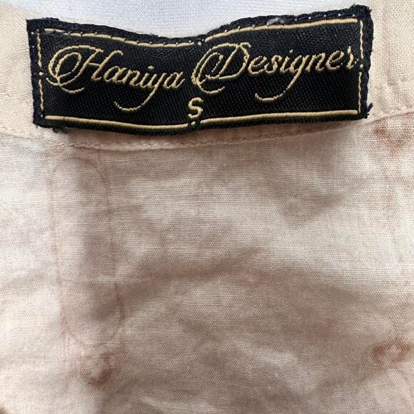 Haniya Designer Cottage Core - Fairy Tan & Brown Beaded Sequin Dress Size S - Picture 6 of 6